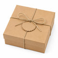 Scatola regalo 20 x 20 x 8 cm in carta kraft marrone con spago stile rustico